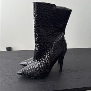 Fashion Nova Black Heeled Boots